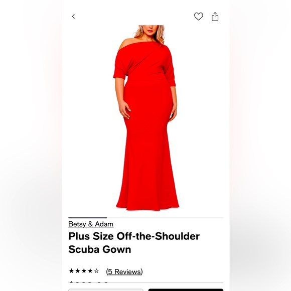 The Lady In RedBetsy & Adam Size 20 off the shoulder dress 🎄👗🍾🎉 - Picture 1 of 4